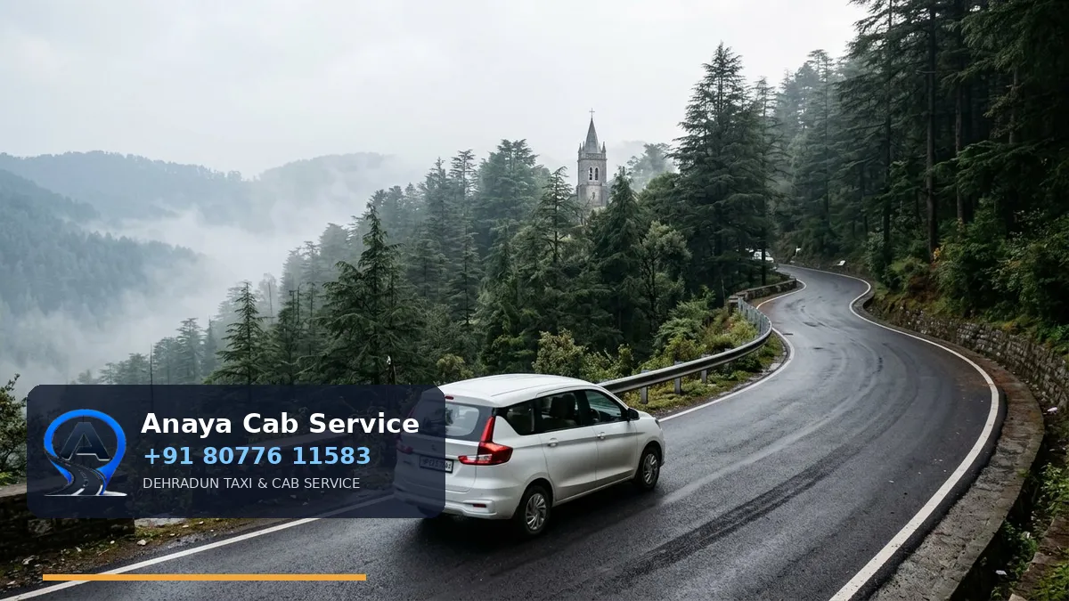 Dehradun to Chail Taxi route