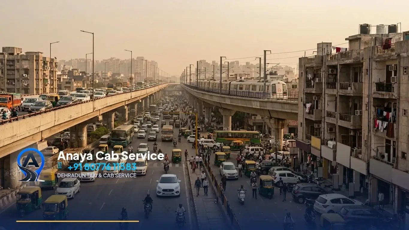 Dehradun to Ghaziabad Taxi route