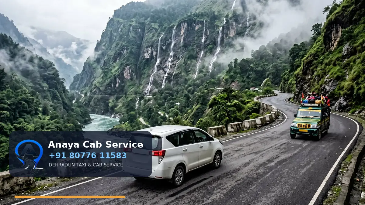 Dehradun to Govindghat Taxi route