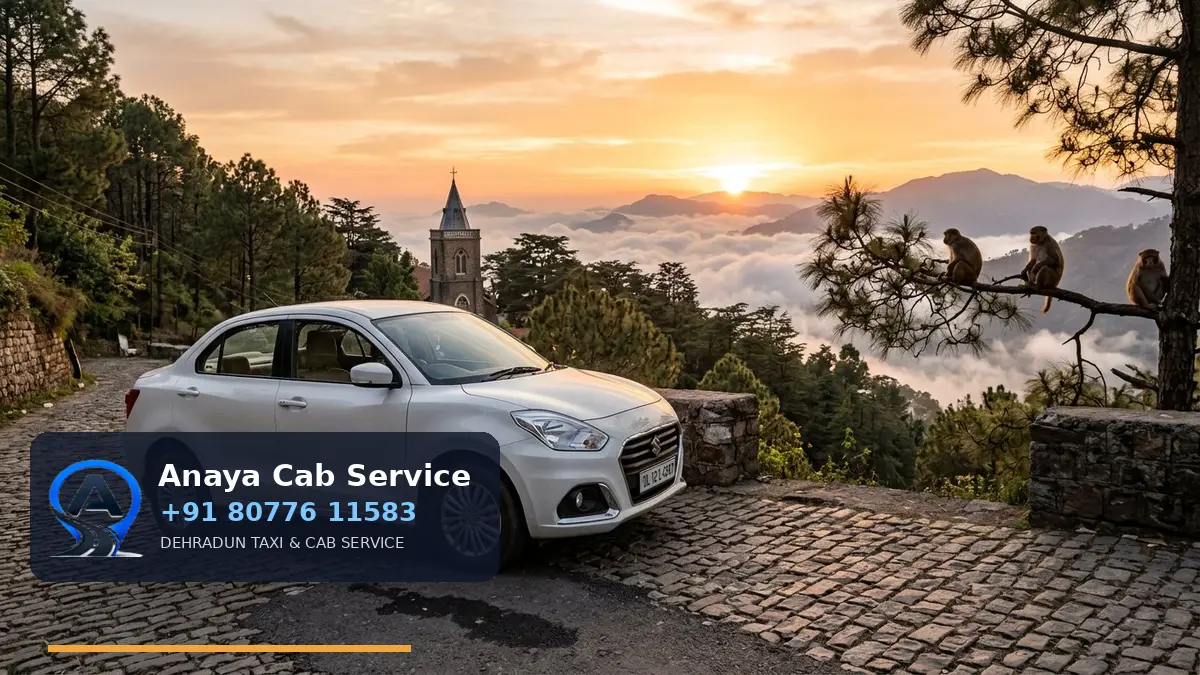 Dehradun to Kasauli Taxi route