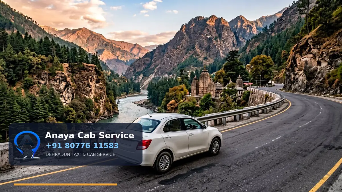Dehradun to Mandi Taxi route