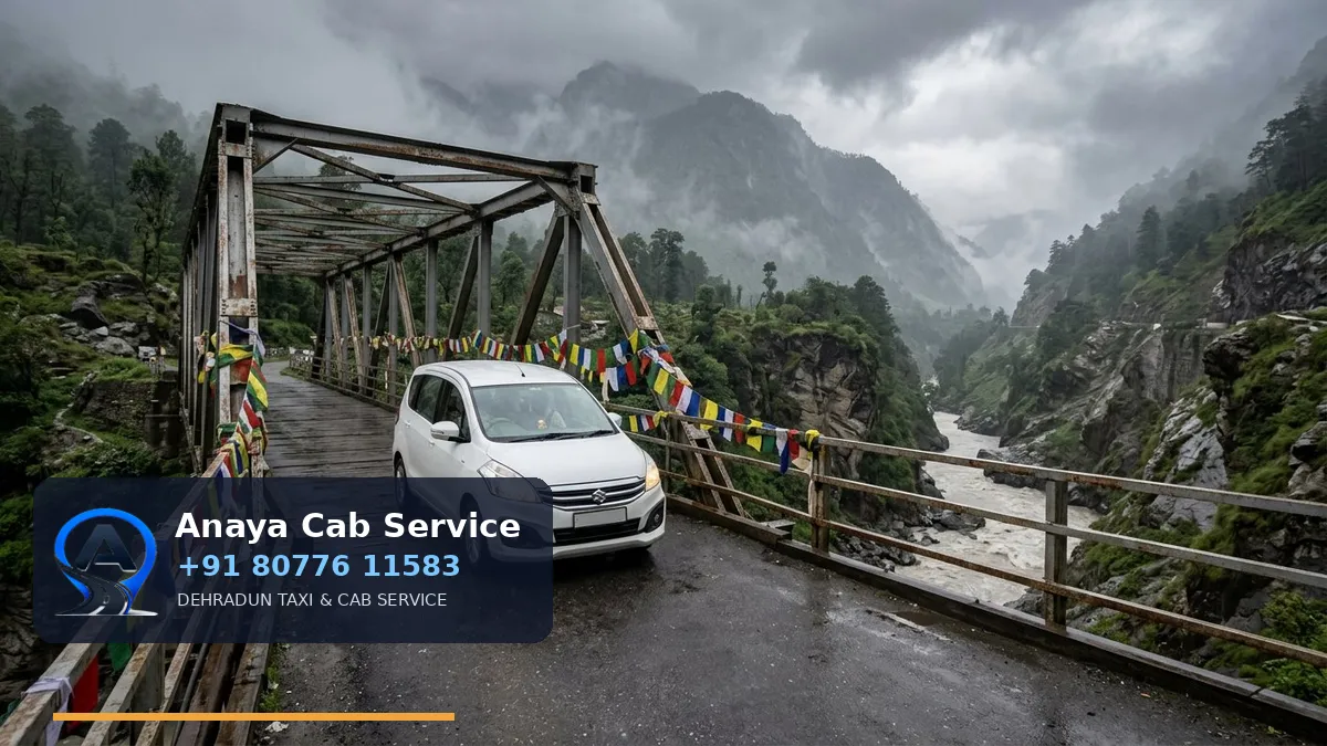 Dehradun to Sonprayag Taxi route