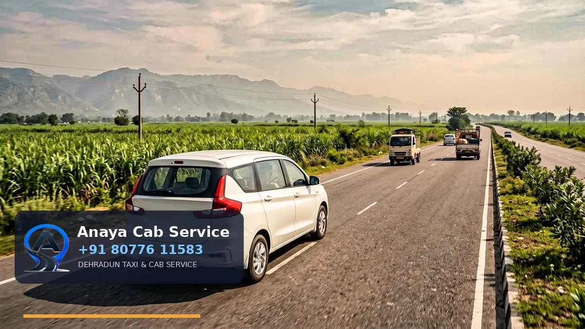 Haridwar to Chandigarh Taxi route
