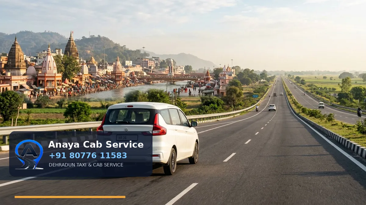 Haridwar to Delhi Taxi route