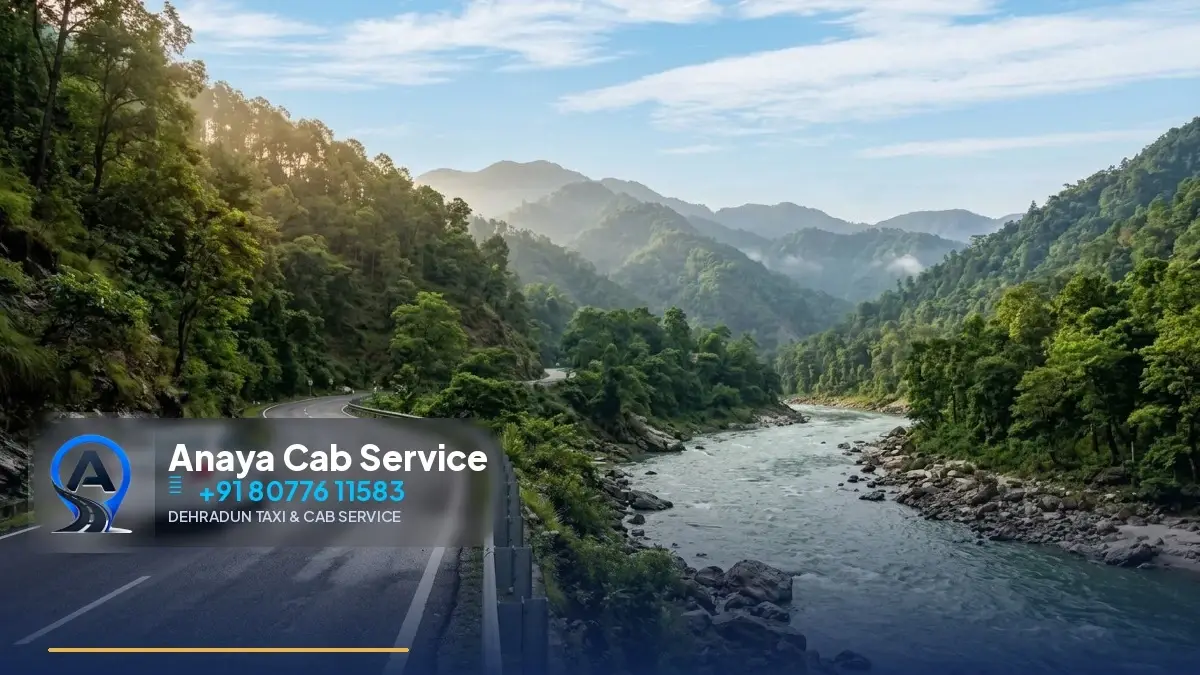 Rishikesh to Dehradun Taxi route